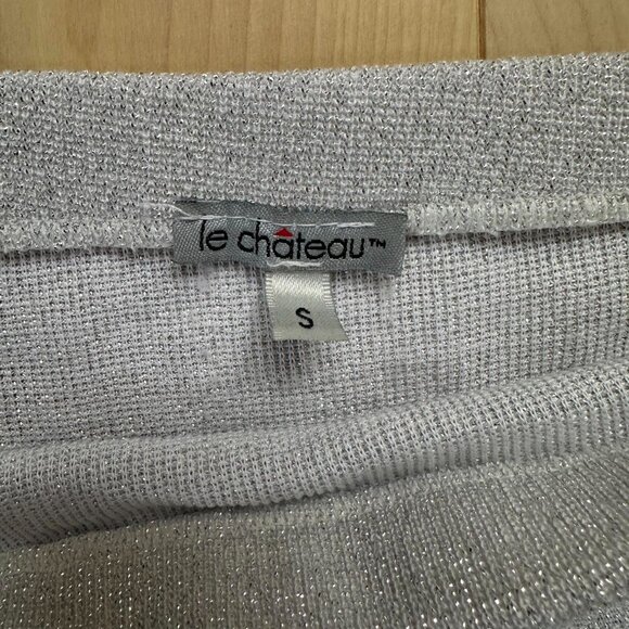 Le Château Women's Grey and Silver Skirt - Picture 5 of 8
